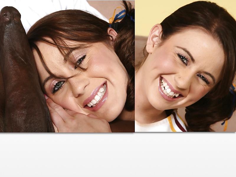 14P White beauties with bbc -- before and during...
