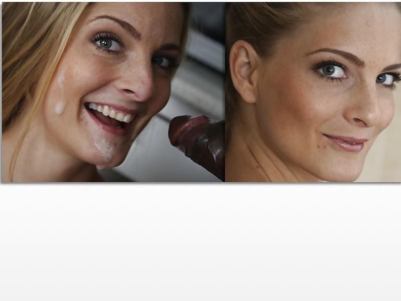 14P White beauties with bbc -- before and during...