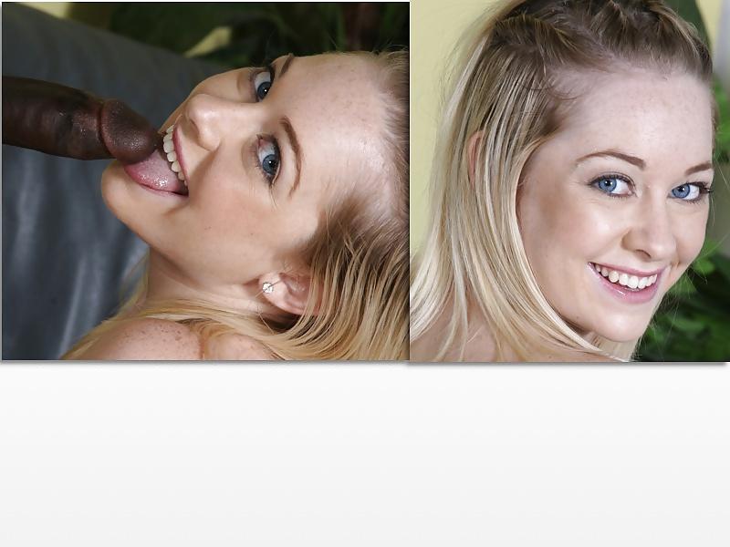 14P White beauties with bbc -- before and during...