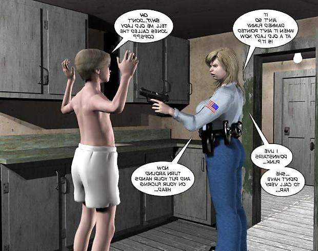 16P Cartoons Sex attack of mature chubby cop