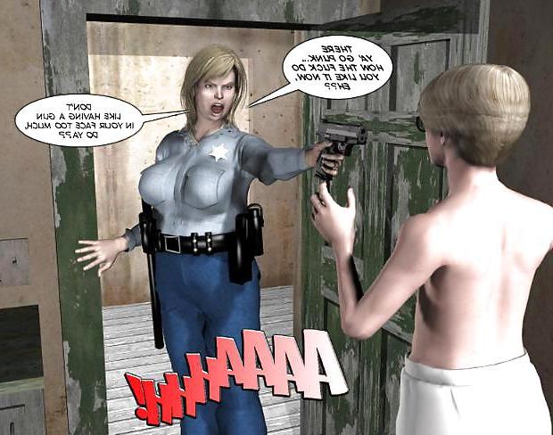 16P Cartoons Sex attack of mature chubby cop