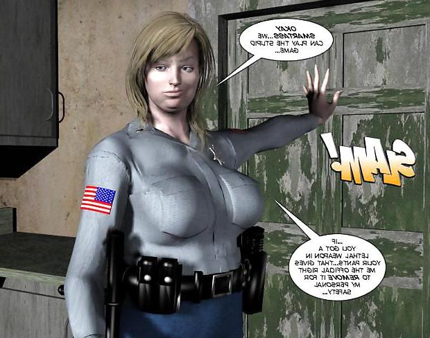 16P Cartoons Sex attack of mature chubby cop