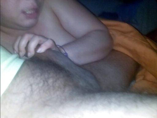 13P My wife play with my dick