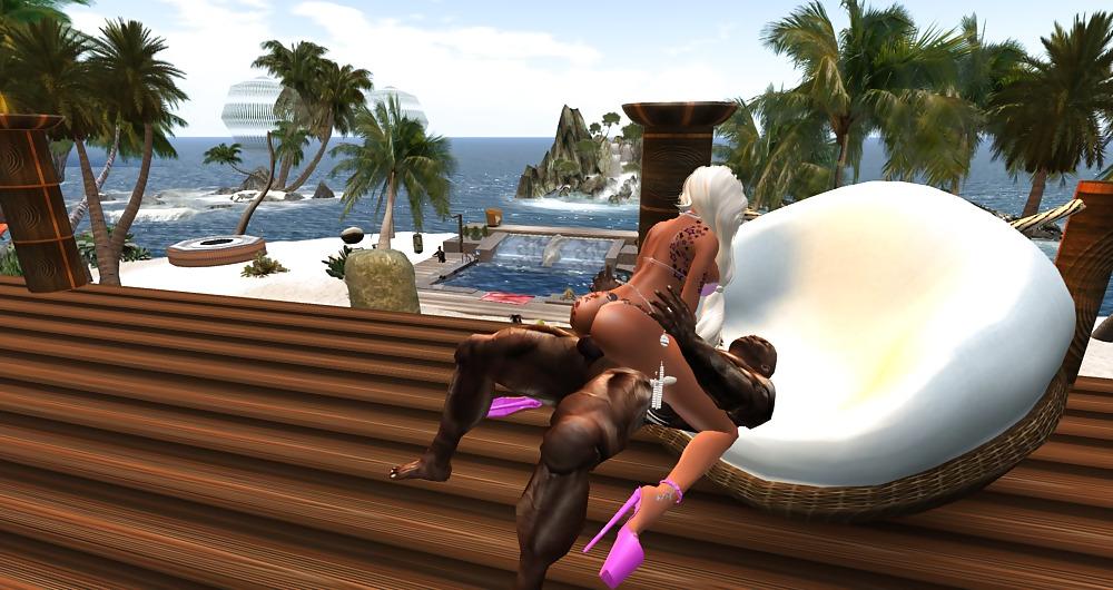 21P Blond Bimbo Barbie versus Big Black Cock
