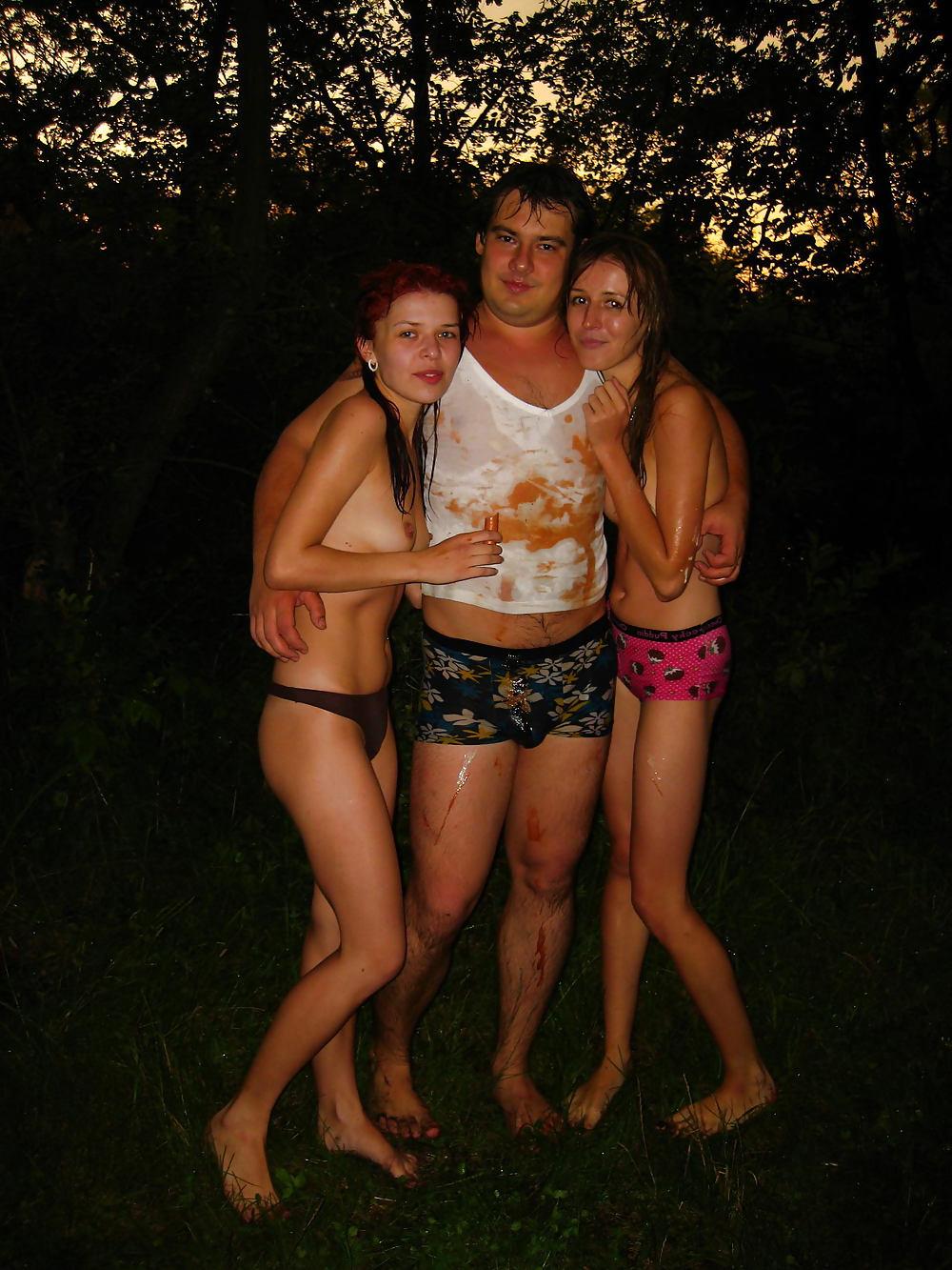 11P Czech teens doing a party on lake