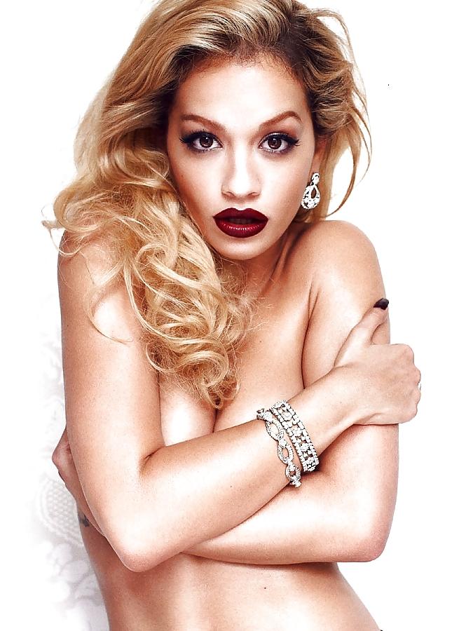9P Rita Ora Covered Topless in GQ UK August 2013