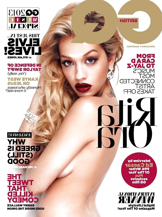 9P Rita Ora Covered Topless in GQ UK August 2013