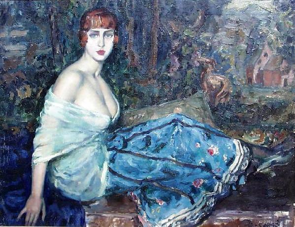 25P Painted EroPorn Art 122 - Janos Czencz (1885 - 1960)