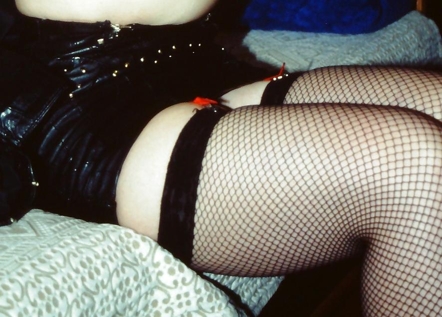 12P SAG - Slutty Bitch Black Leather Costume Like A Hooker 07