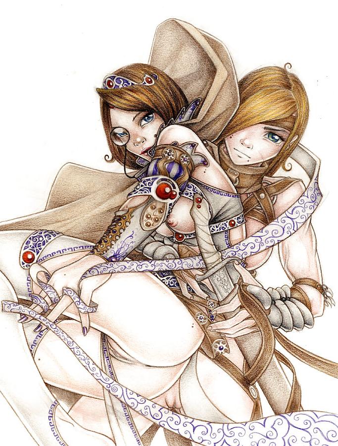 14P Hentai Kitty crafts gorgeous hand drawn BDSM artworks