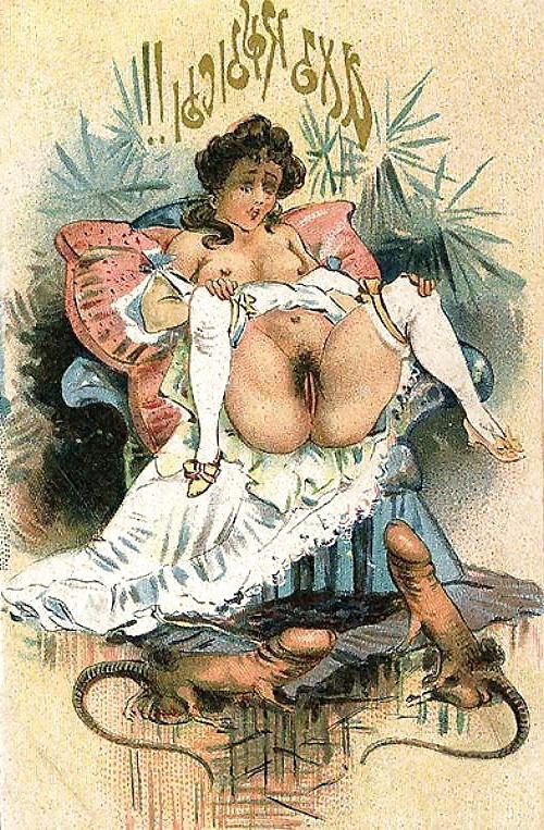 25P Them. Drawn Porn Art 28 -  Russian Postcards 8
