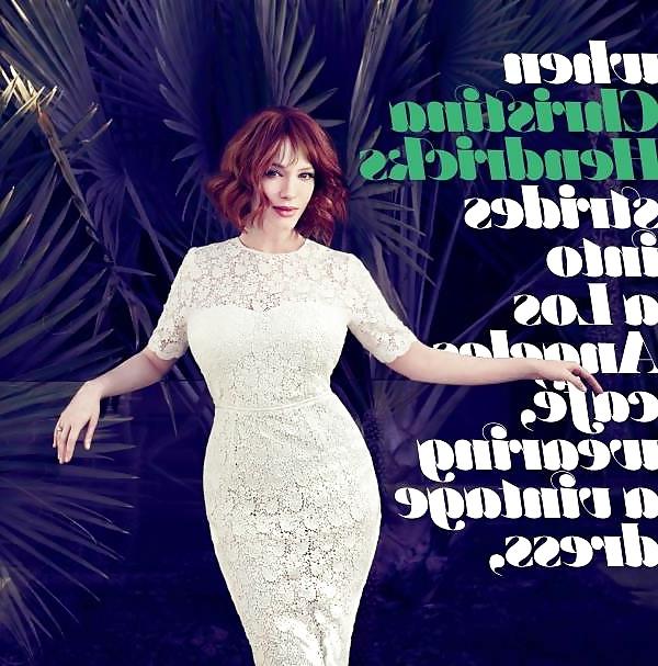 25P Christina Hendricks - Redheaded Goddess