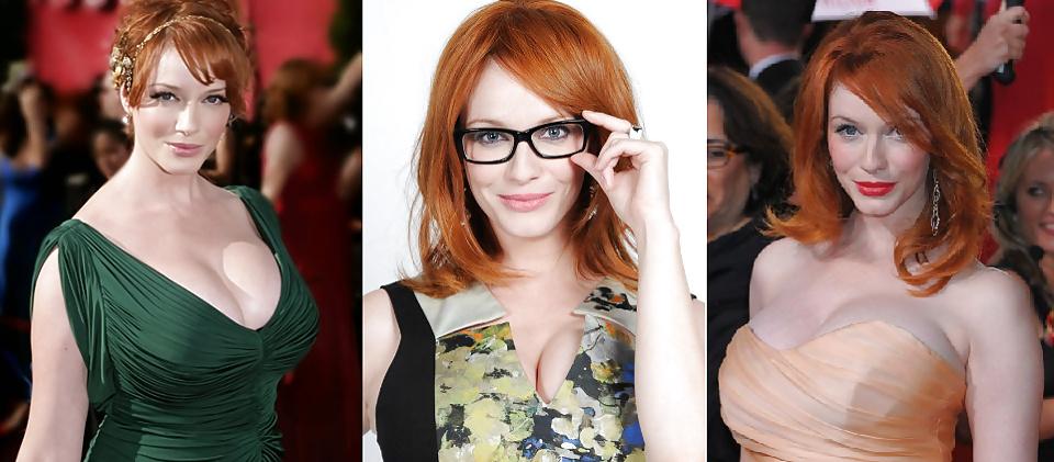 25P Christina Hendricks - Redheaded Goddess