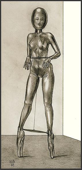25P Bizarre B&W Latex Art