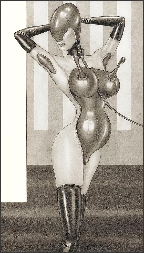 25P Bizarre B&W Latex Art