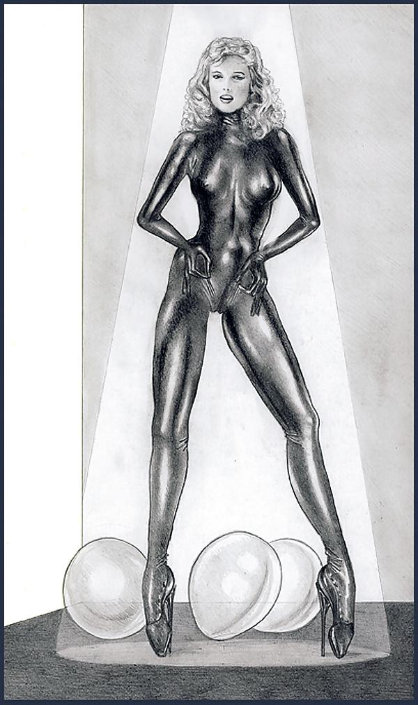 25P Bizarre B&W Latex Art