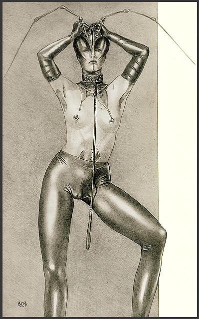 25P Bizarre B&W Latex Art