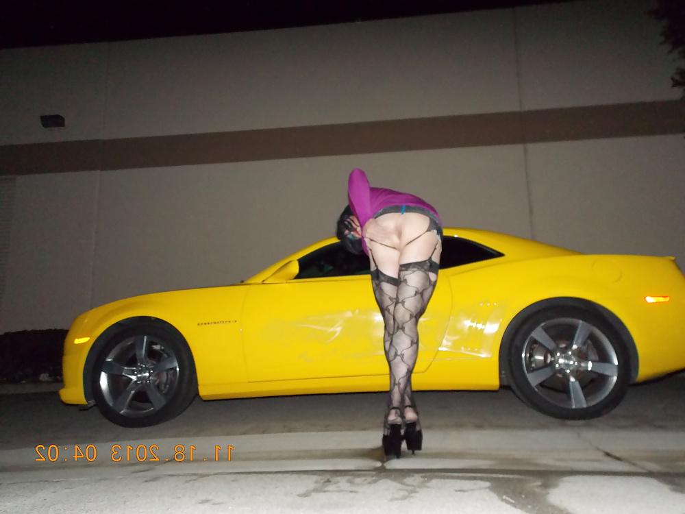 20P Me crossdressed in lingerie, stockings, high heels in public