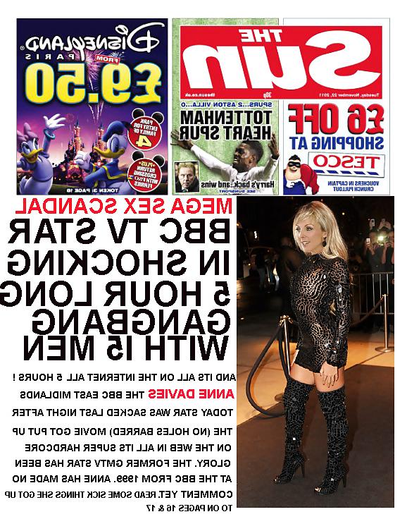 24P UK CELEB FAKES ANNE DAVIES 5 TV NEWS READER PRESENTER BBC