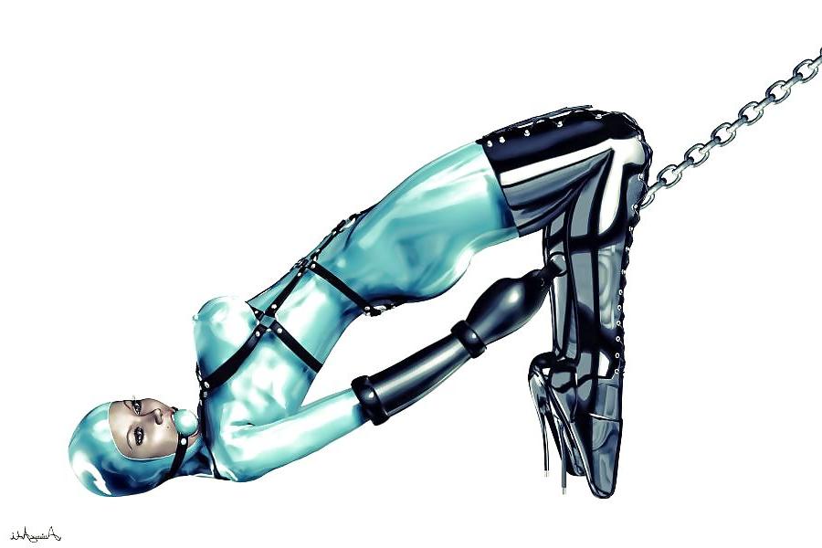 25P 3D Bondage Latex Art