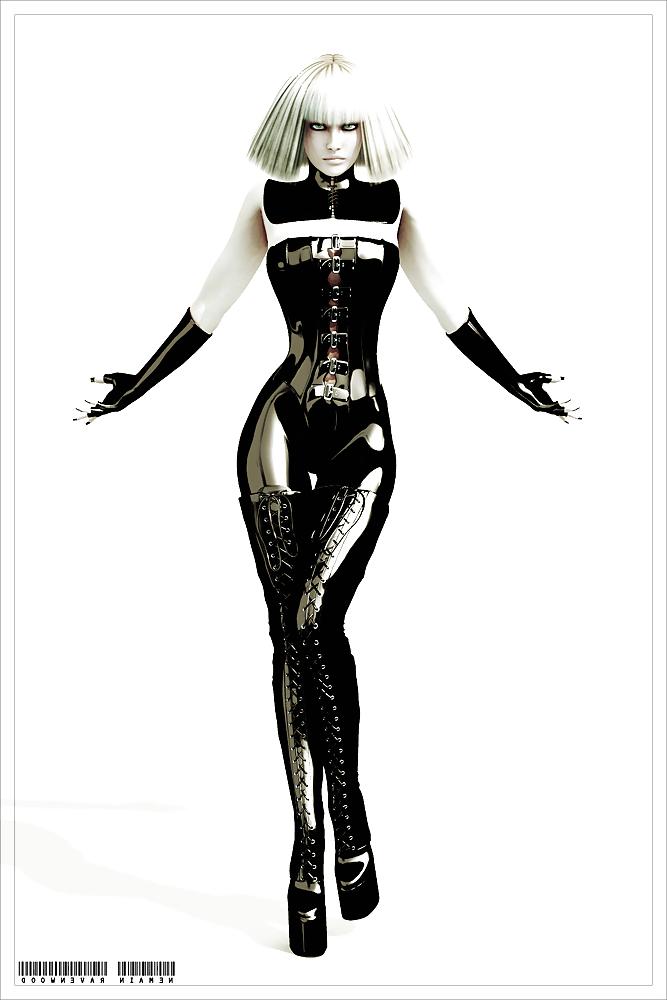 25P 3D Bondage Latex Art