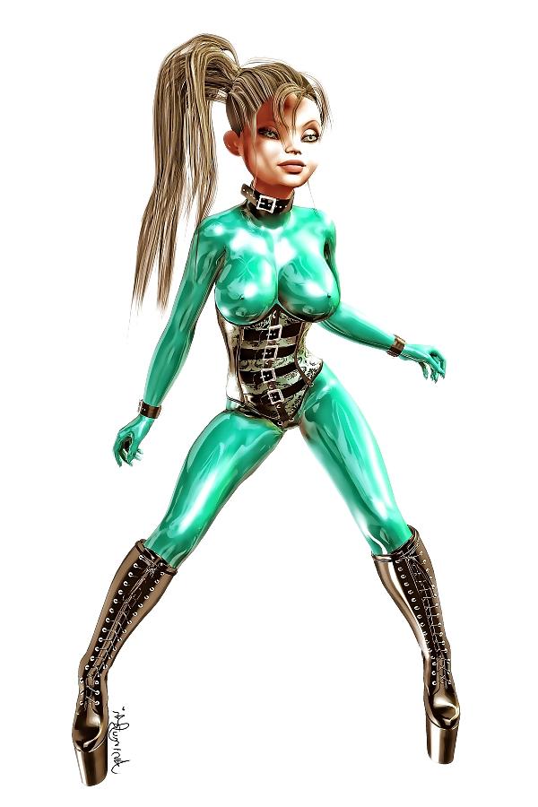 25P 3D Bondage Latex Art