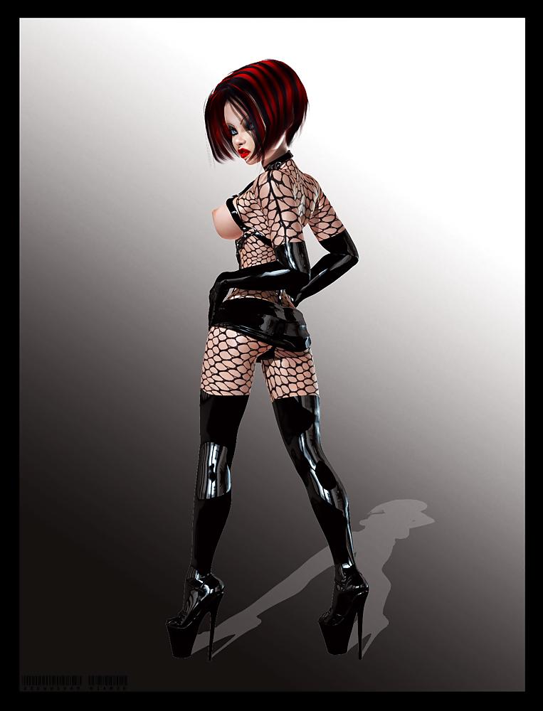 25P 3D Bondage Latex Art