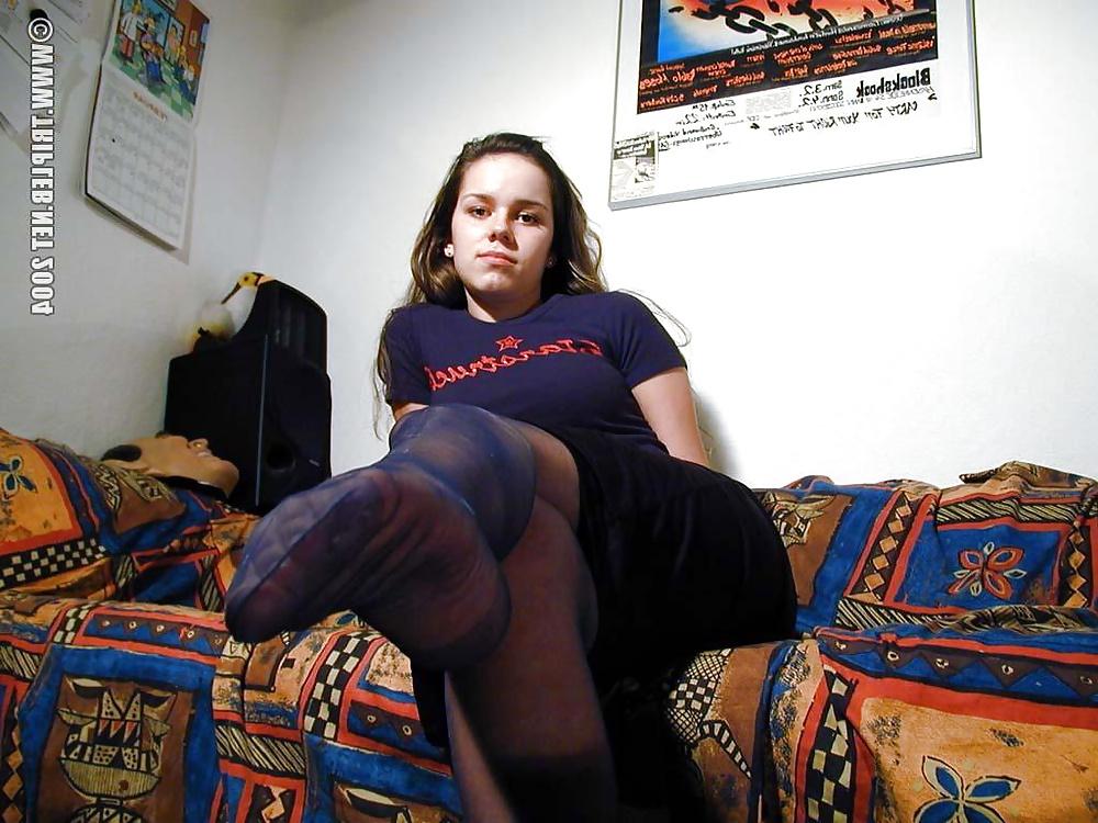 12P Cute girls FUCKABLE feet in Pantyhose And Sandals