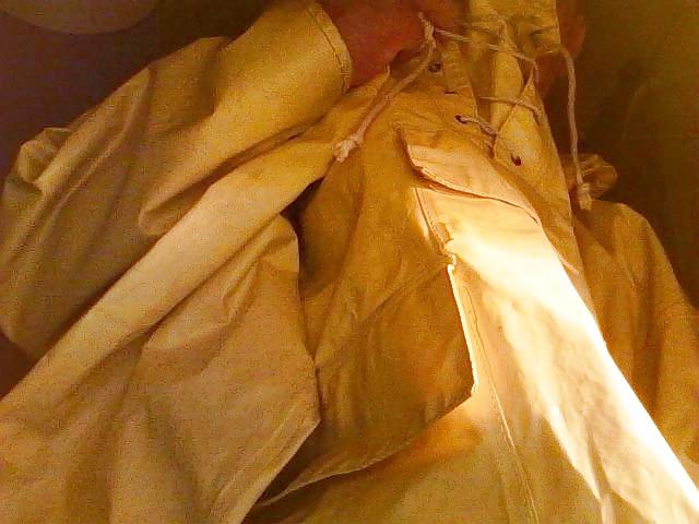 10P Playing with my old pvc oilskins