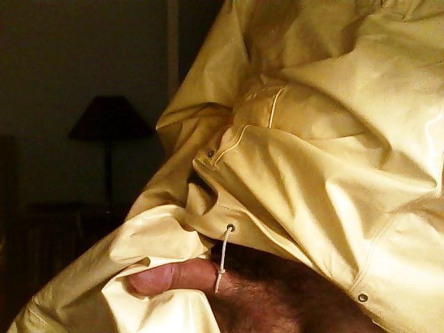 10P Playing with my old pvc oilskins