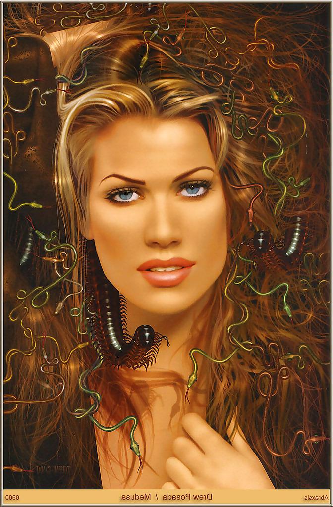 25P Erotic fatasy art 5 portraits