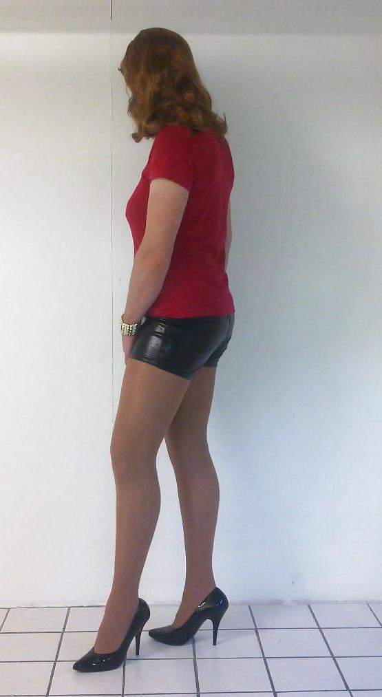 12P Me in pvc hotpants! cd tv sissy