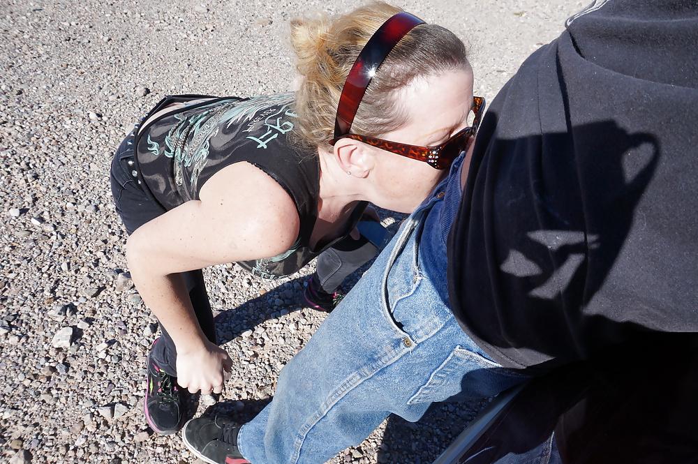 13P Nasty Slut Sucks in Public