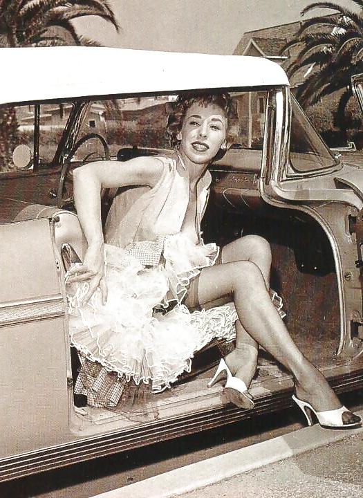 25P Ladies in cars gloves olden days