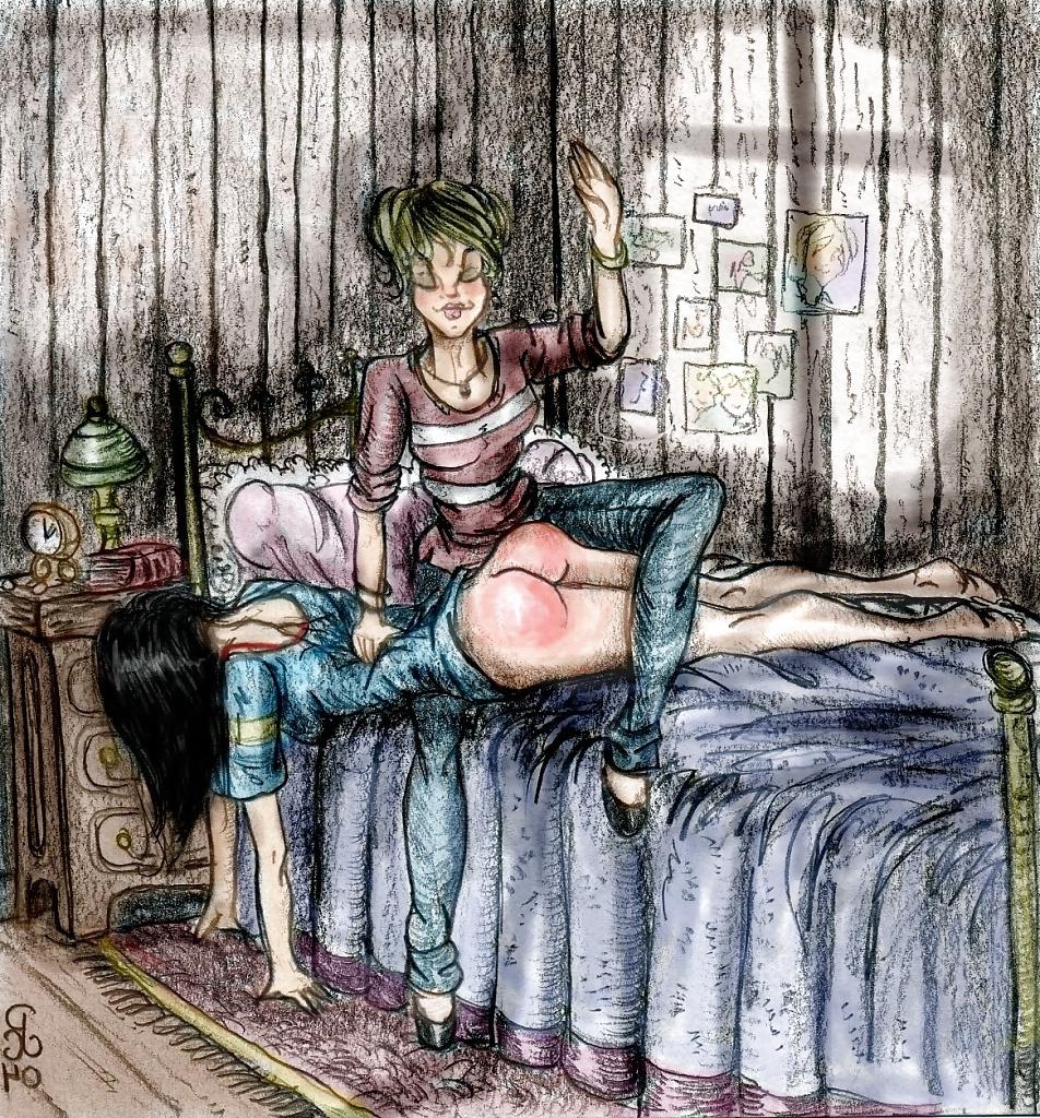 21P Spanked at Home (Art Mix)