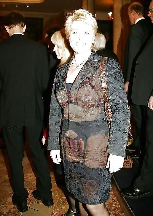 20P Females wearing seethrough clothing in public.