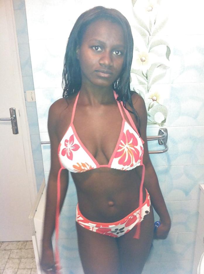 12P Cute french ebony teen