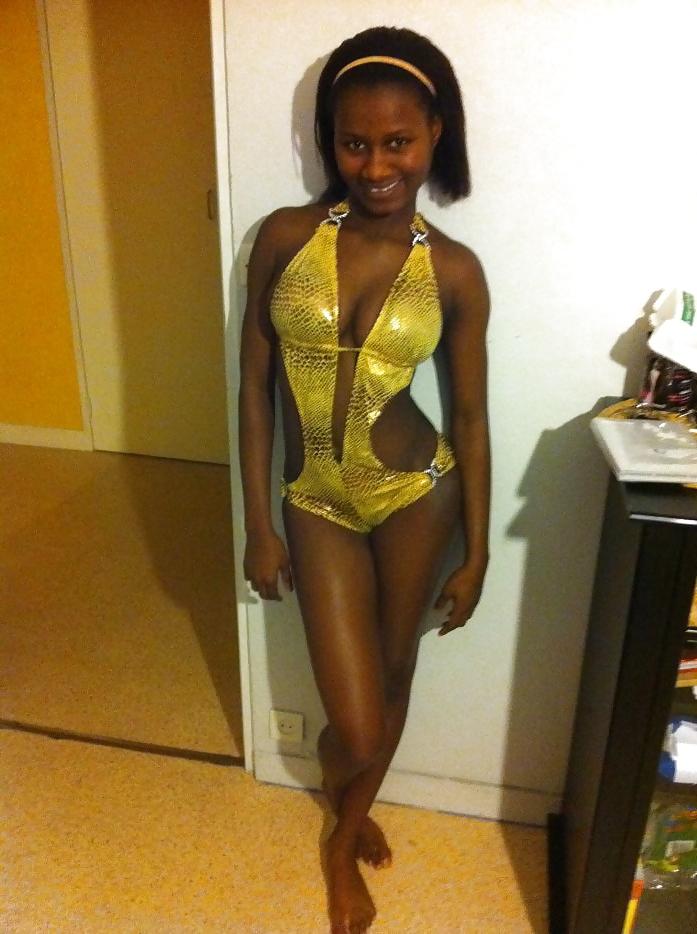 12P Cute french ebony teen