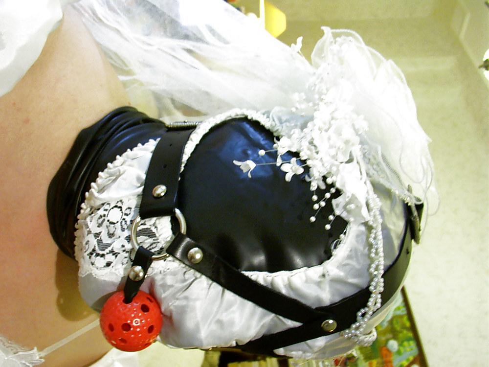 13P Sissy bride panty rubberhood fetish