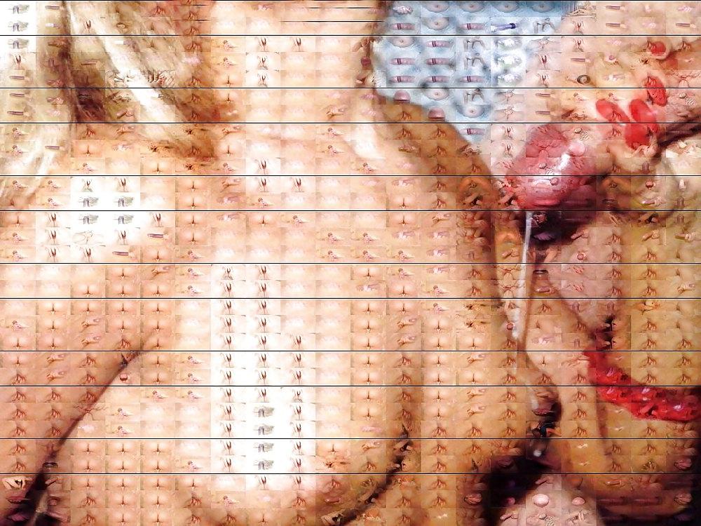 18P Mosaik Blumen Ass Cocks Tits Art