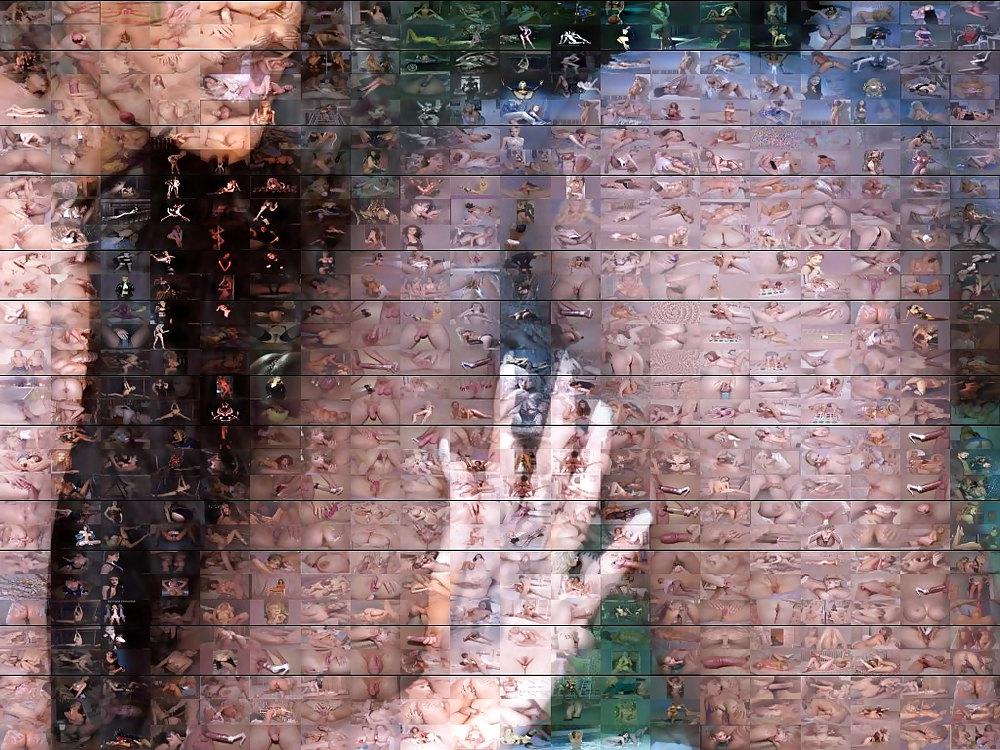 18P Mosaik Blumen Ass Cocks Tits Art