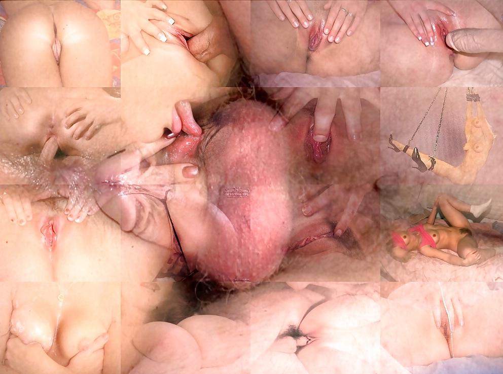 18P Mosaik Blumen Ass Cocks Tits Art