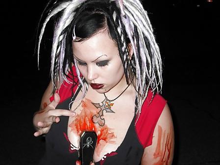 17P Chubby Suicide Girl smokes and teases