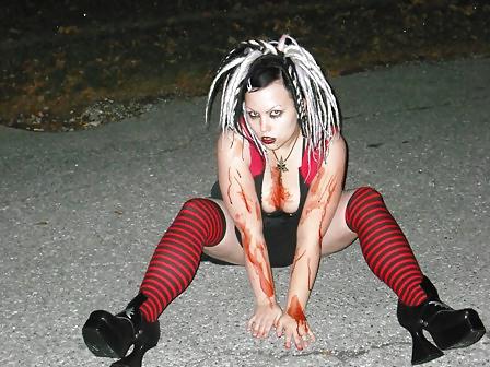 17P Chubby Suicide Girl smokes and teases