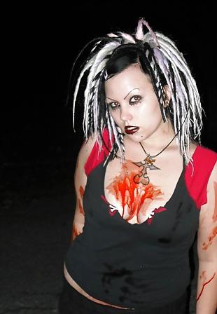 17P Chubby Suicide Girl smokes and teases