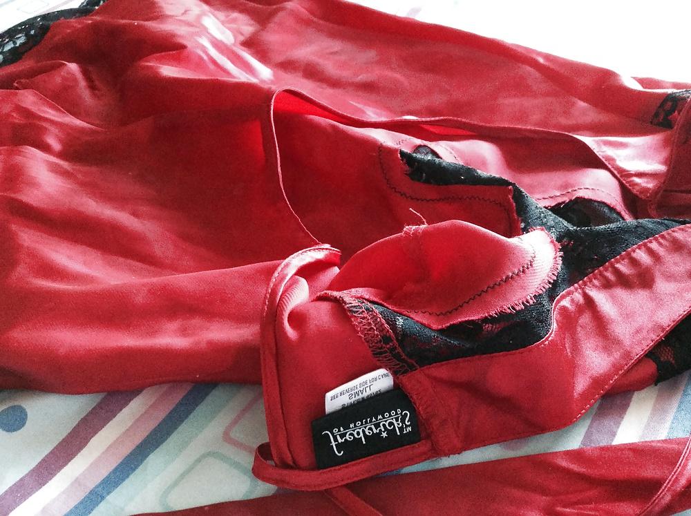 22P Cum Satin Chemise jizz - Awaiting blasting...