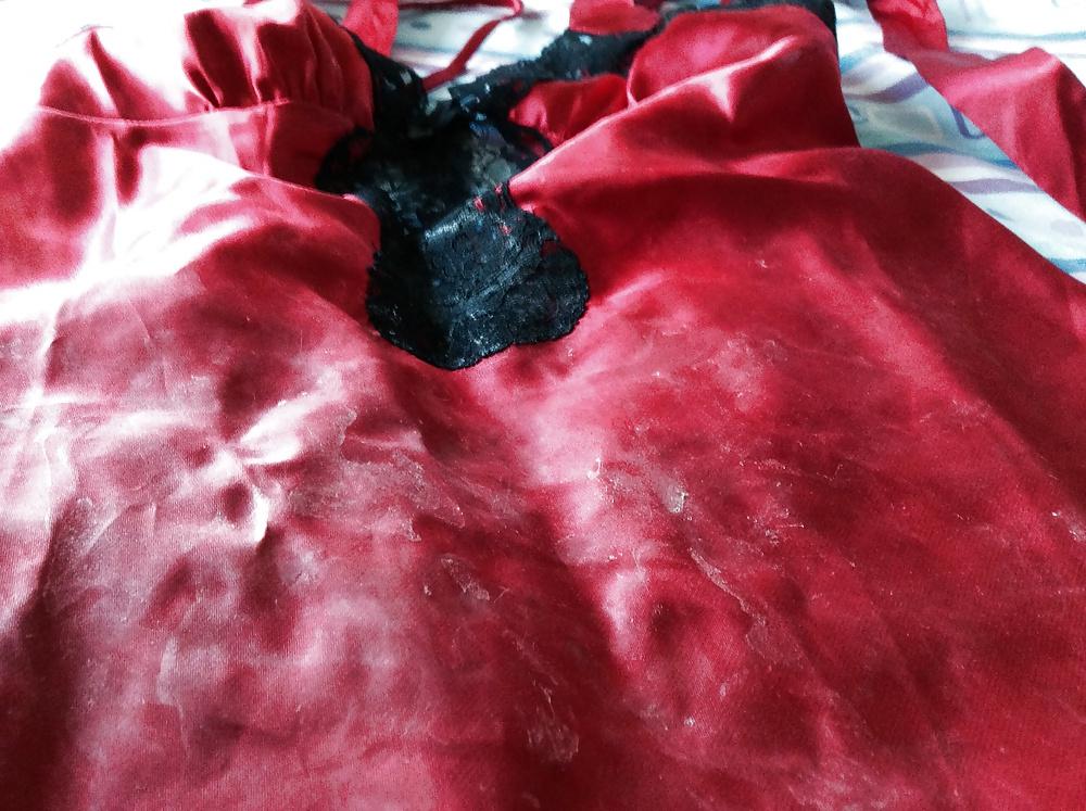 22P Cum Satin Chemise jizz - Awaiting blasting...