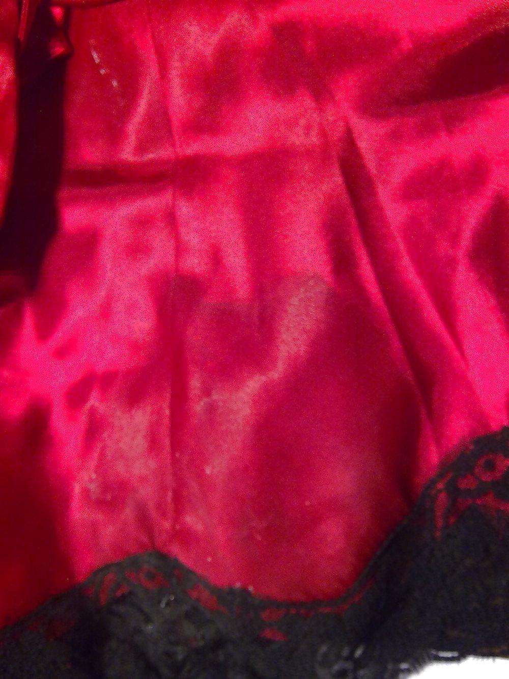 22P Cum Satin Chemise jizz - Awaiting blasting...