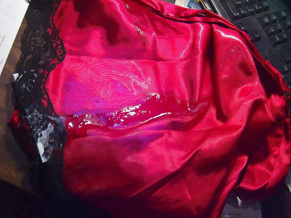 22P Cum Satin Chemise jizz - Awaiting blasting...