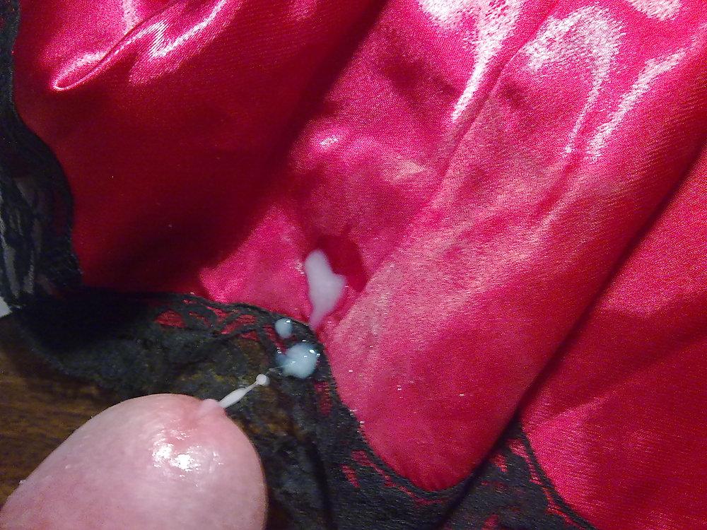 22P Cum Satin Chemise jizz - Awaiting blasting...